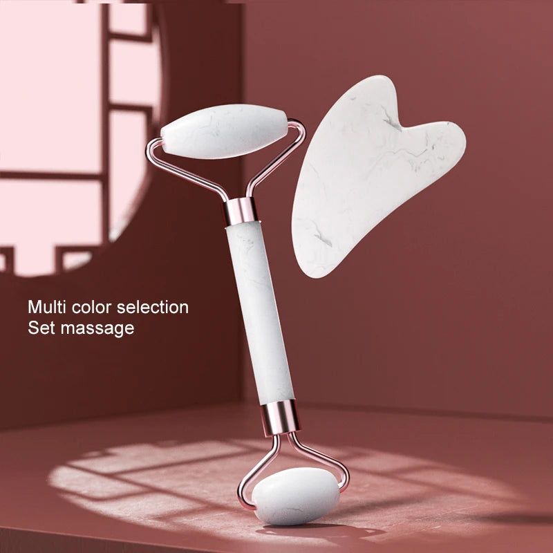 Rolo e espátula de massagem facial