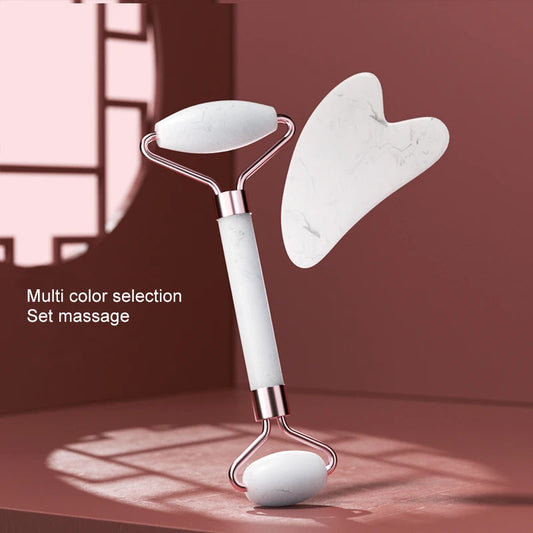 Rolo e espátula de massagem facial