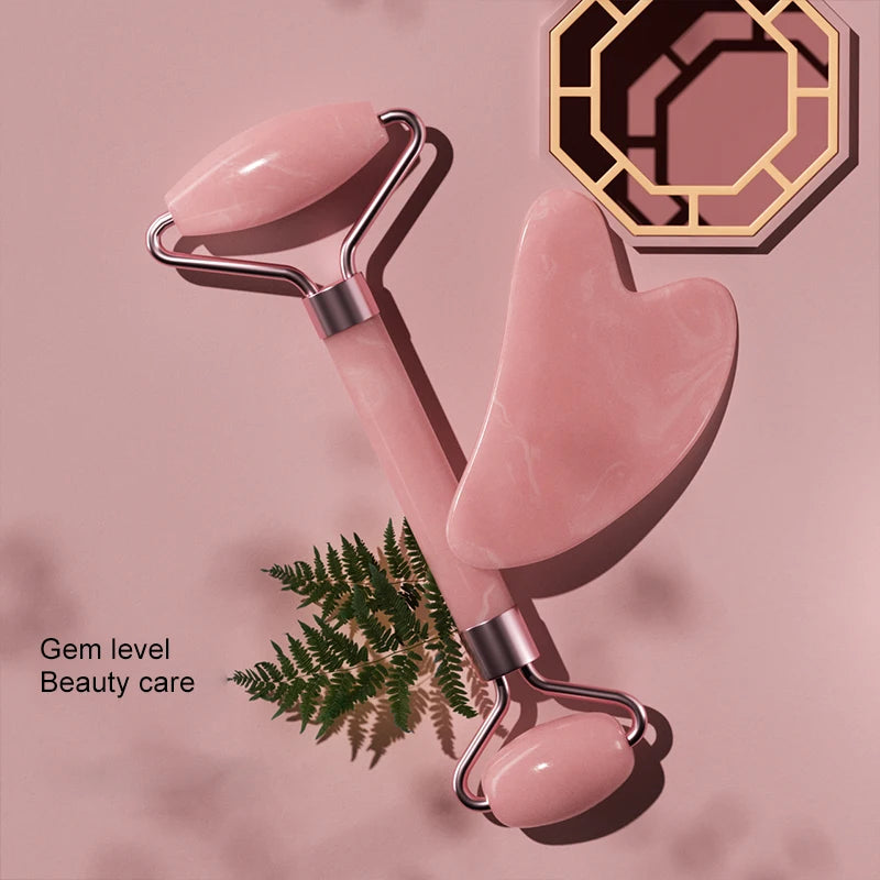 Rolo e espátula de massagem facial