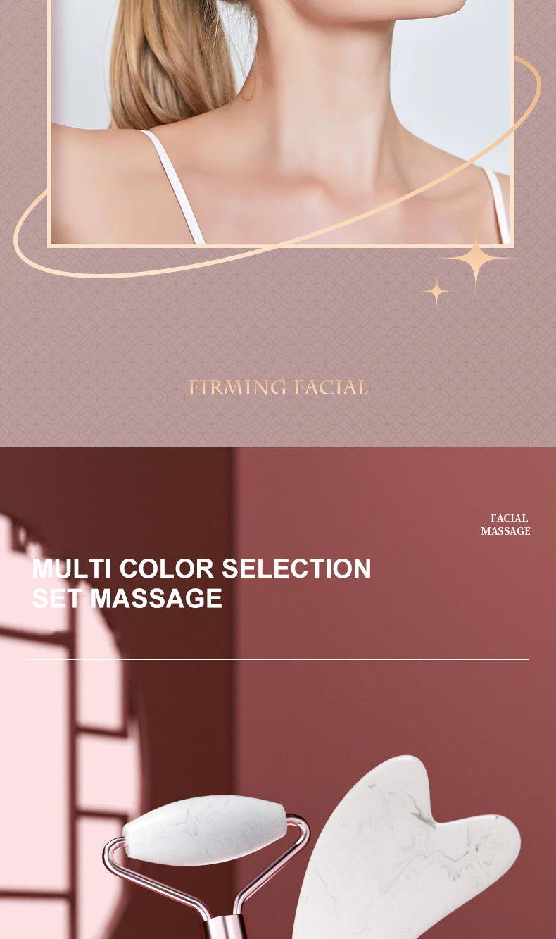 Rolo e espátula de massagem facial